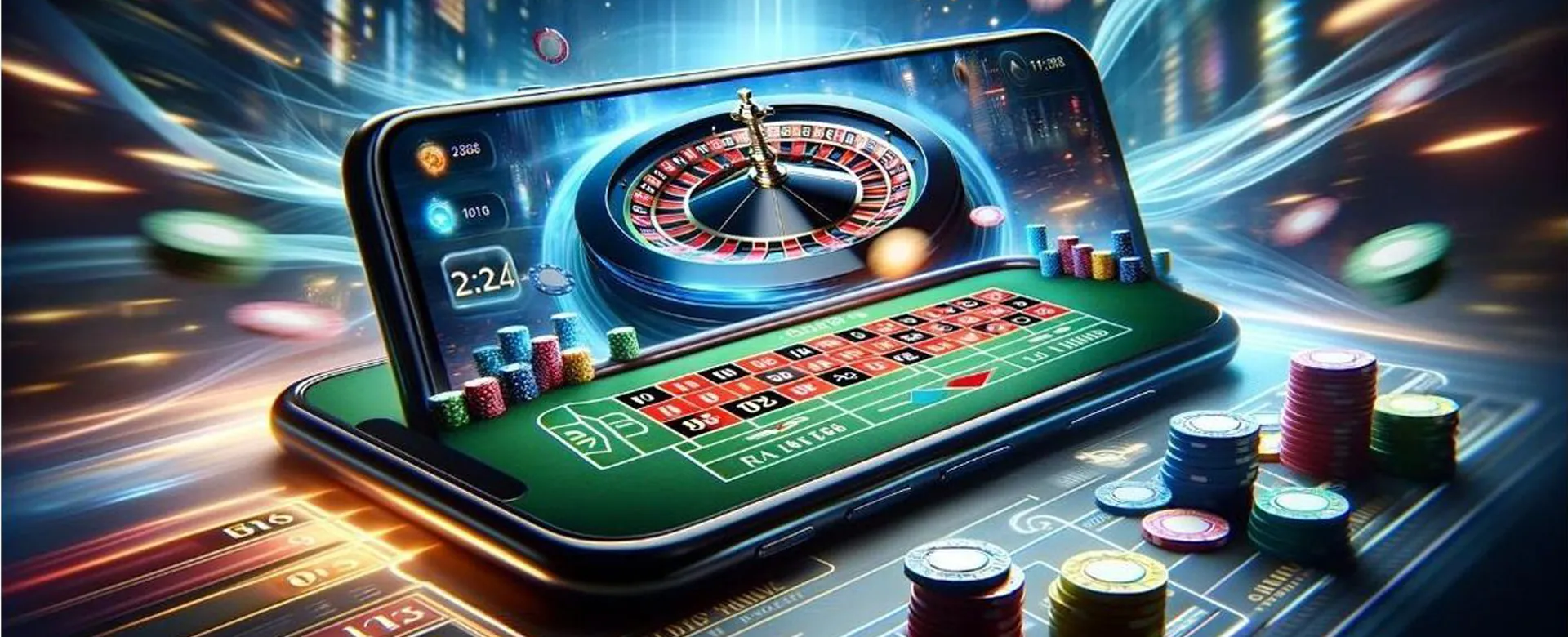 Winph Poker online gaming table with cards and chips